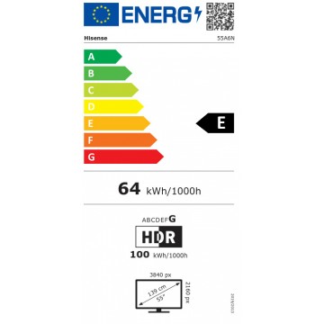 Hisense Smart Τηλεόραση 55" 4K UHD LED A6N HDR (2024) 55A6N Hisense Smart Τηλεόραση 55" 4K UHD LED A6N HDR (2024) 55A6N